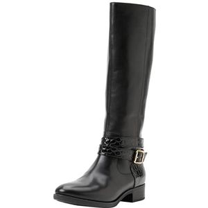 Geox D Felicity Knee High Boot voor dames, zwart, 36 EU, zwart, 36 EU