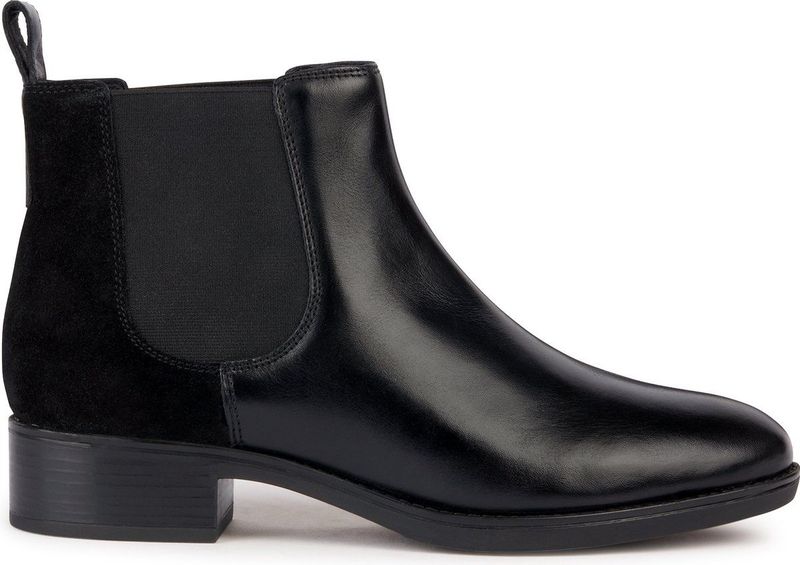 Geox - D Felicity - Enkellaars - Zwart - Blokhak