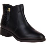 Geox - Felicity - Enkellaarsjes - Zwart - Leer