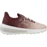 GEOX - D Spherica Actif - Sportschoenen - Bordeaux - Leer
