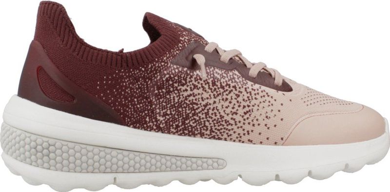 GEOX - D Spherica Actif - Sportschoenen - Bordeaux - Leer