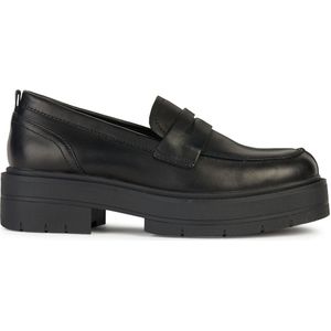 Ademende loafers in leer Spherica EC7 GEOX. Leer materiaal. Maten 38. Zwart kleur