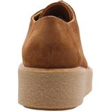 Geox - Elidea - Dames Derbie - Tabak - Leer - Veterschoenen