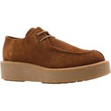 Geox - Elidea - Dames Derbie - Tabak - Leer - Veterschoenen