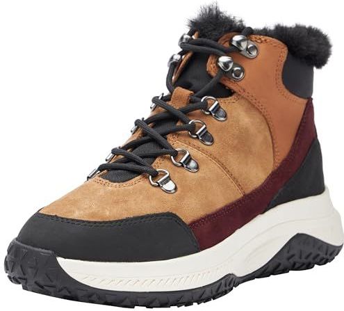 Geox D Oliviera + Grip C, damessneakers, Zwarte karamel