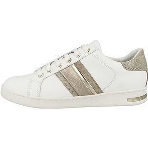 Geox Dames D Jaysen E Sneakers, White Lt Taupe, 41 EU