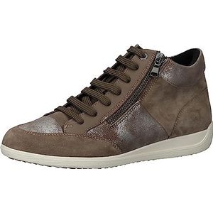 Geox Dames D Myria B Sneakers, Dk Taupe, 40 EU