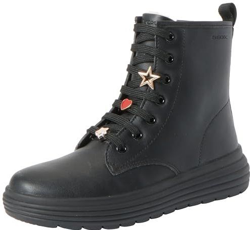 Geox - J36ETC 000BC C9999 - Enkellaarsjes - Zwart - Polyurethaan