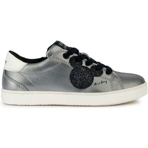 Ademende sneakers Kathe x Mini GEOX. Polyurethaan materiaal. Maten 33. Zilver kleur