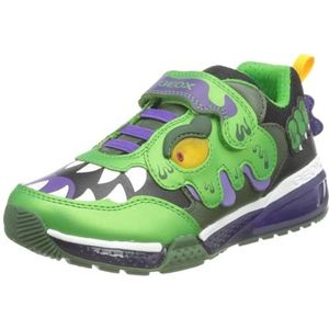 Geox J BAYONYC Boy Sneaker, groen/paars, 26 EU, Green Purple, 26 EU