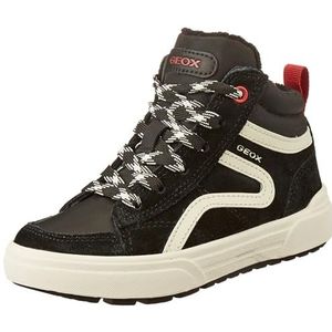 Geox Jongens J Weemble Boy A Sneakers, Black Red, 34 EU
