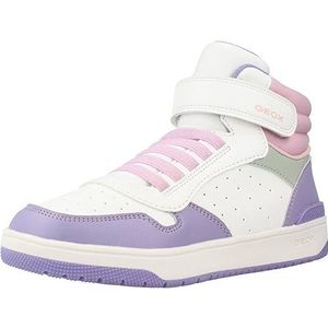 Geox J Washiba Girl A Sneakers voor dames, Lilac Off White, 38 EU