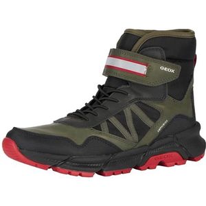 Geox J Flexyper Plus Boy, boot, enkellaars voor kinderen, militair rood, 39 EU