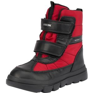 Geox Jongens J Willaboom Boy B Ab enkellaars, rood/zwart, 28 EU