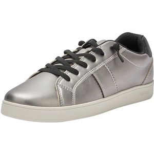 Geox J Eclyper Girl C Sneakers voor meisjes, Dk Zilver Zwart