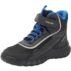 Geox Jongens J Simbyos Boy B ABX Sneakers, Black Royal, 30 EU