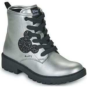 Geox Meisje J Casey Girl enkellaars, Dk Silver, 35 EU