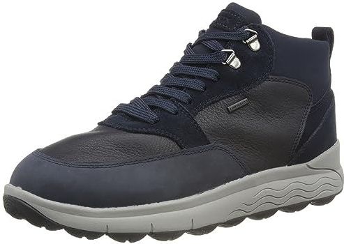 Geox - Heren Enkellaarzen - Blauw - Koeienleer/Suède/Katoen