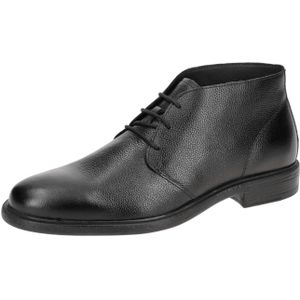 Geox - Terence Enkellaarsjes - Zwart - 100% Rundleer