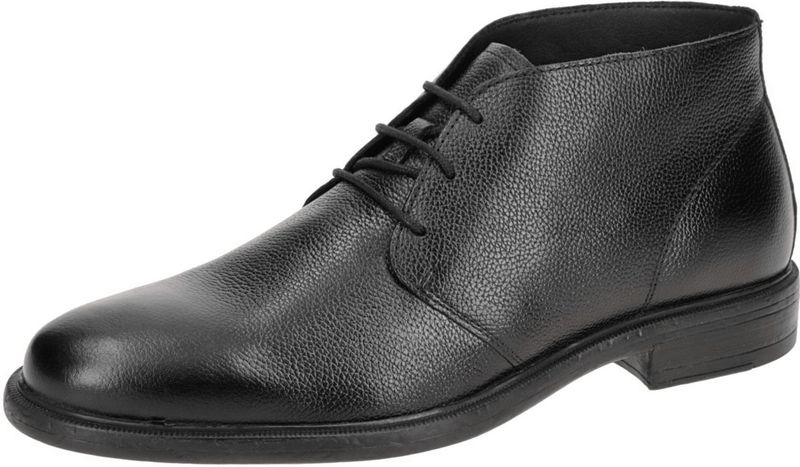 Geox - Terence Enkellaarsjes - Zwart - 100% Rundleer