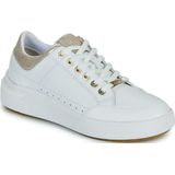 Geox - Dalyla - Sneakers - Wit-Champagne - Leer-Metallic