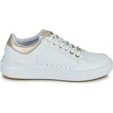 Geox - Dalyla - Sneakers - Wit-Champagne - Leer-Metallic
