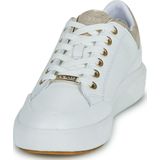 Geox - Dalyla - Sneakers - Wit-Champagne - Leer-Metallic