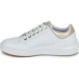 Geox - Dalyla - Sneakers - Wit-Champagne - Leer-Metallic
