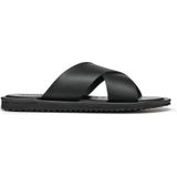 Geox U ERICE B Slide Sandalen voor heren, zwart, 46 EU, zwart, 46 EU