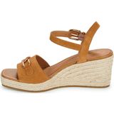 Geox Dames D PANAREA C Wedge Sandaal, Cognac, 39,5 EU, cognac, 39.5 EU