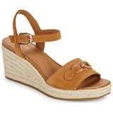 Geox Dames D PANAREA C Wedge Sandaal, Cognac, 39,5 EU, cognac, 39.5 EU