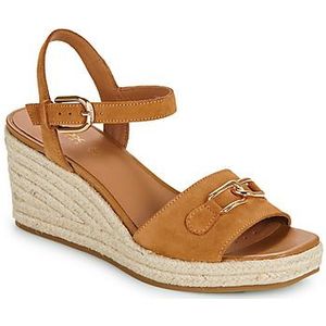 Geox Dames D PANAREA C Wedge Sandaal, Cognac, 36 EU, cognac, 36 EU