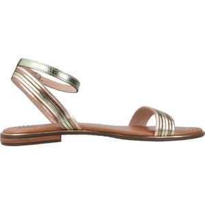Geox Dames D Sozy Plus F Flat Sandal, Sage/LT Gold, 37 EU, Sage Lt Gold, 37 EU