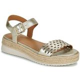 Sandalen met sleehak Eolie GEOX. Leer materiaal. Maten 36. Goudkleur kleur