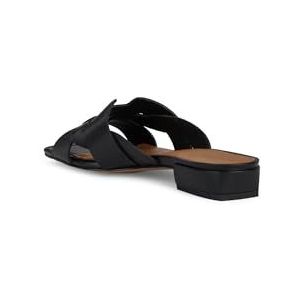 Geox Dames D New Era 15 A Slide Sandaal, zwart, 39,5 EU, zwart, 39.5 EU