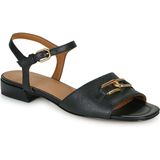 GEOX - D NEW ERAKLIA 15 - Slippers - Zwart - Leer