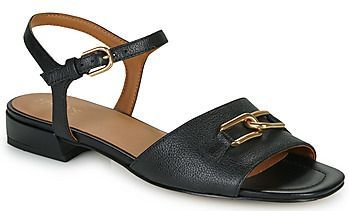 GEOX - D NEW ERAKLIA 15 - Slippers - Zwart - Leer