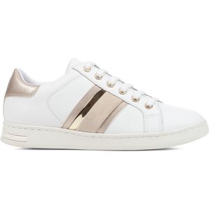 Geox D Jaysen E Sneakers voor dames, wit/LT goud, 37 EU, Wit Lt Gold, 37 EU