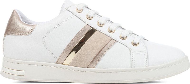 Geox - Jaysen - Sneakers - Metallic Leer en Zwart - Ademend en Comfortabel
