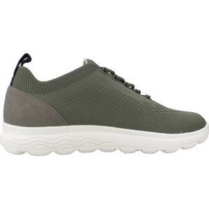 GEOX - SPHERICA - Sneakers - Donkergroen - Textiel - Lage Herensneaker