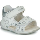 Geox B sandaal Tapuz Girl baby-meisjes sandaal, Wit-zilver., 20 EU