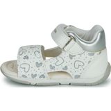 Geox B sandaal Tapuz Girl baby-meisjes sandaal, Wit-zilver., 20 EU