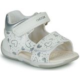 Geox B sandaal Tapuz Girl baby-meisjes sandaal, Wit-zilver., 20 EU