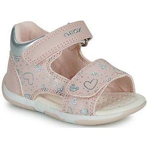 Geox B sandaal Tapuz Girl baby-meisjes sandaal, Lt Rose Zilver, 21 EU