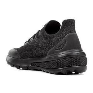 Geox D SPHERICA ACTIF Sneakers voor dames, zwart, 40 EU, zwart, 40 EU