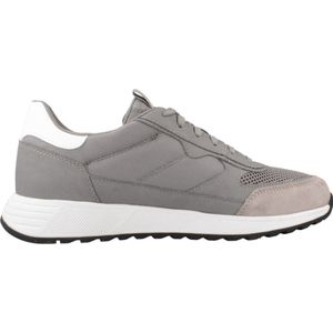 GEOX - Molveno - Sneakers - Grijs - Malla en Nubuck Sintético