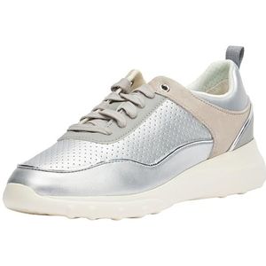 Geox D ALLENIEE B Sneakers voor dames, zilver/LT Grey, 35 EU, Silver Lt Grey., 35 EU