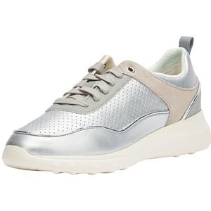 Geox D ALLENIEE B Sneakers voor dames, zilver/LT Grey, 41 EU, Silver Lt Grey., 41 EU