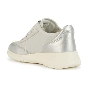 Geox D ALLENIEE C Sneakers voor dames, zilver/LT Grey, 37 EU, Silver Lt Grey., 37 EU