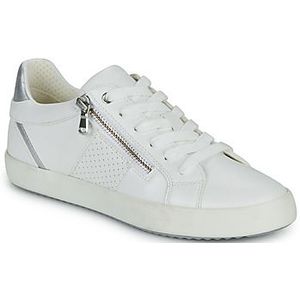 Geox D BLOMIEE E Sneakers voor dames, wit/zilver, 39 EU, Wit-zilver., 39 EU